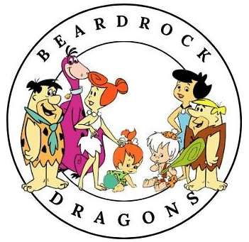 Bearded Dragon in Flintstones style